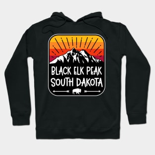 Black Elk Peak South Dakota Vintage Mountain Sunset Hoodie